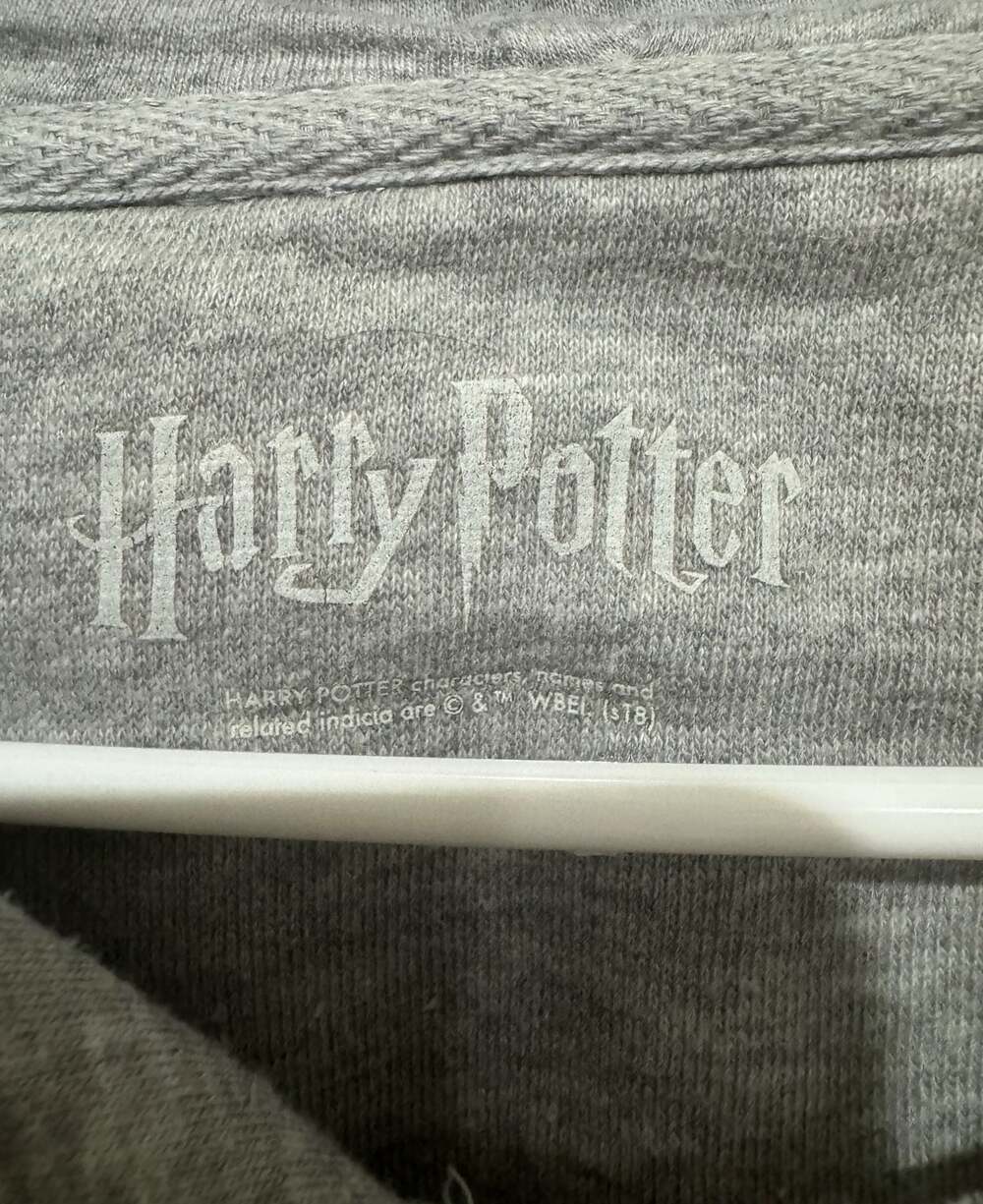 Harry Potter Ugly Christmas Sweater Graphic Gray Pullover Hoodie Sweatshirt - Picture 2 of 3